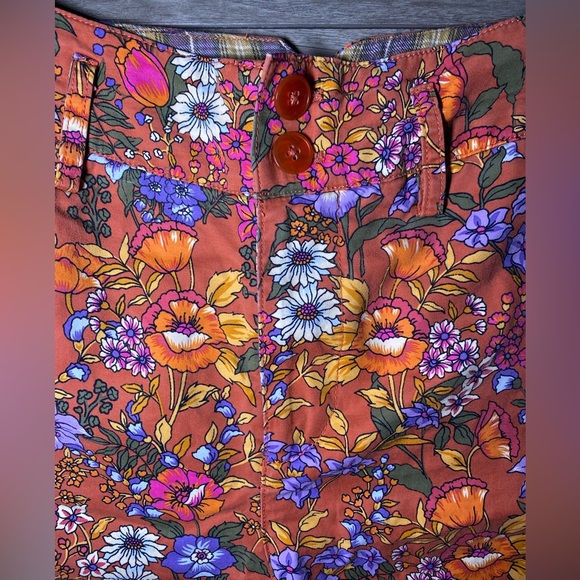 EUC Anthropologie Maeve Floral Wide Leg High Waisted Cropped Pants - Picture 3 of 16